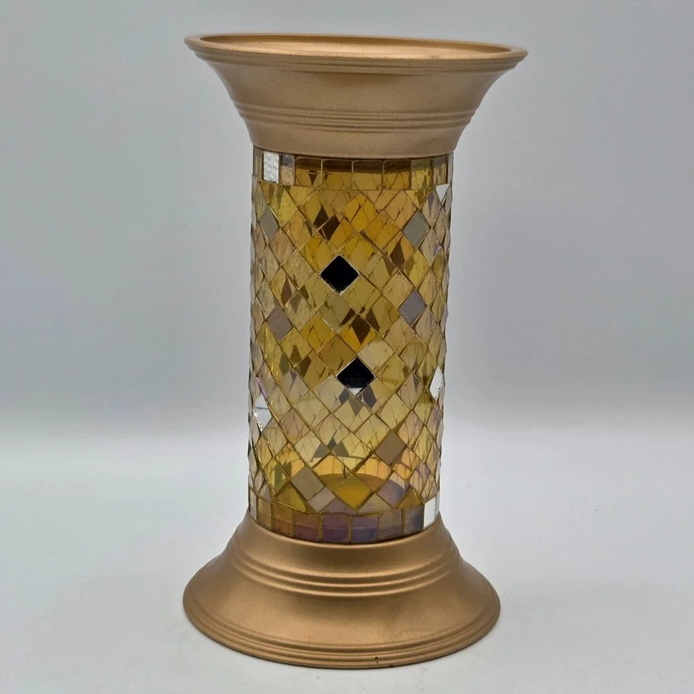 Partylite Global Fusion Mosaic Pillar Candle‎ Holder 11